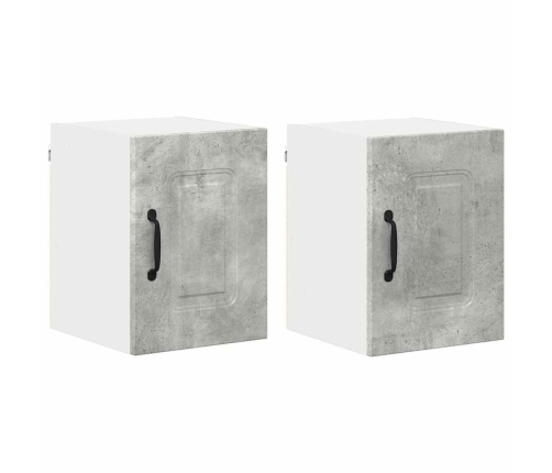 Virtuves Sienas Skapītis 2 Pcs Betona Pelēks 30 X 31 X 40 Cm Vidaxl