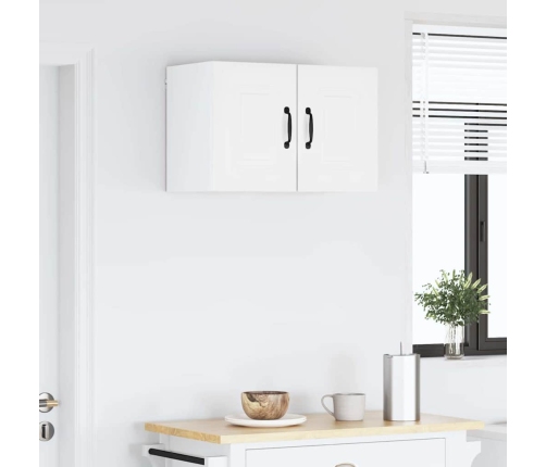 Virtuves Sienas Skapītis 2 Pcs Augsta Spīduma Baltā Krāsa Vidaxl