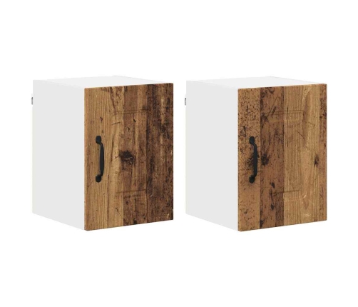 Virtuves Sienas Skapītis 2 Pcs Vecs Koks 30 X 31 X 40 Cm Vidaxl