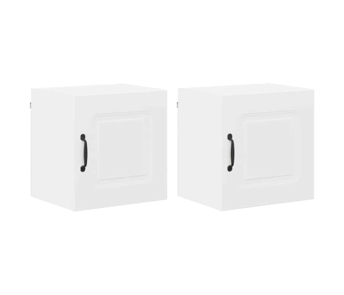 Virtuves Sienas Skapītis Ar Plauktu 2 Pcs Balts 40 X 31 X 40 Cm Vidaxl