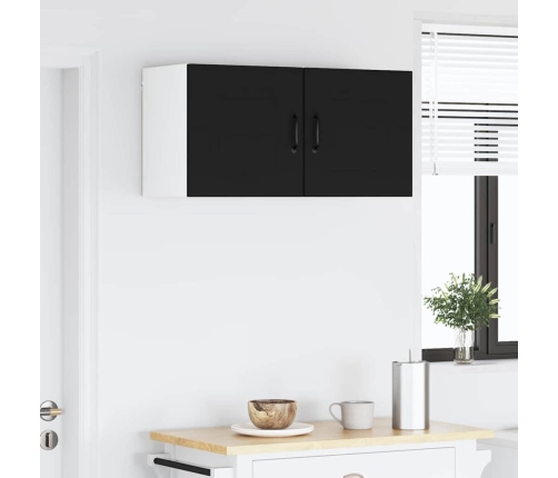 Virtuves Sienas Skapītis Ar Plauktu 2 Pcs Melna 40 X 31 X 40 Cm Vidaxl