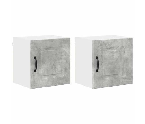 Virtuves Sienas Skapītis 2 Pcs Betona Pelēks 40 X 31 X 40 Cm Vidaxl