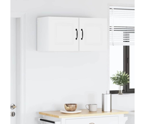 Virtuves Sienas Skapītis Ar Plauktu Augsta Spīduma Baltā Krāsa Vidaxl
