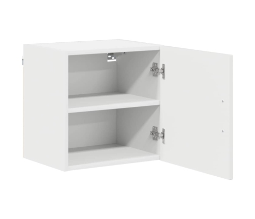 Virtuves Sienas Skapītis Ar Plauktu Augsta Spīduma Baltā Krāsa Vidaxl