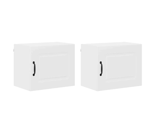 Virtuves Sienas Skapītis Ar Plauktu 2 Pcs Balts 50 X 31 X 40 Cm Vidaxl