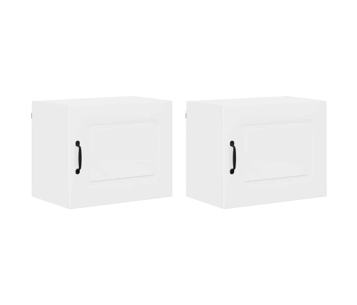 Virtuves Sienas Skapītis 2 Pcs Augsta Spīduma Baltā Krāsa Vidaxl