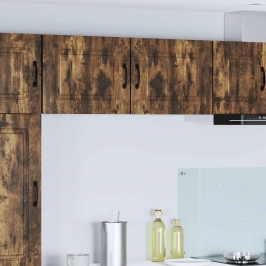 Virtuves Sienas Skapītis 2 Pcs Dūmaka Ozols 50 X 31 X 40 Cm Vidaxl