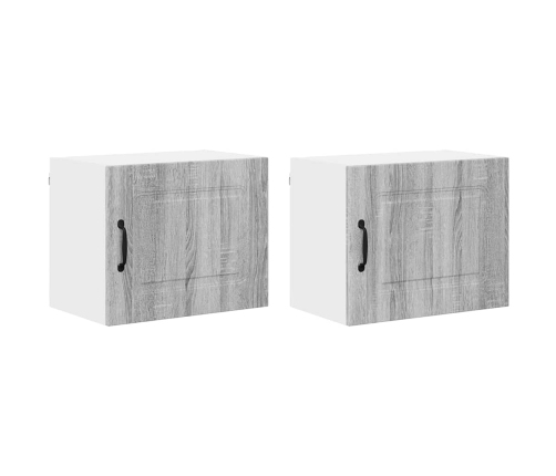 Virtuves Sienas Skapītis 2 Pcs Pelēks Sonoma 50 X 31 X 40 Cm Vidaxl
