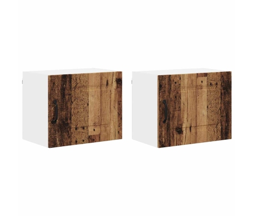 Virtuves Sienas Skapītis 2 Pcs Vecs Koks 50 X 31 X 40 Cm Vidaxl