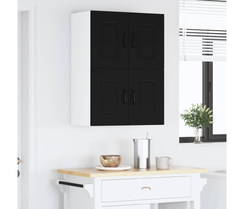 Virtuves Sienas Skapītis Ar Plauktu Melna 60 X 31 X 40 Cm Vidaxl