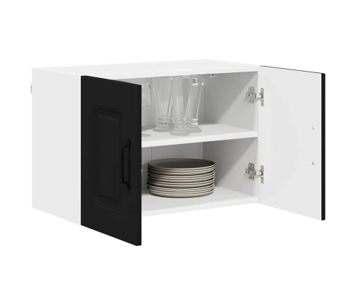 Virtuves Sienas Skapītis Ar Plauktu 2 Pcs Melna 60 X 31 X 40 Cm Vidaxl