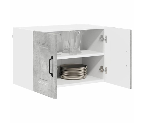 Virtuves Sienas Skapītis 2 Pcs Betona Pelēks 60 X 31 X 40 Cm Vidaxl