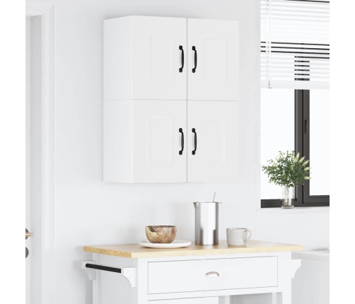 Virtuves Sienas Skapītis 2 Pcs Augsta Spīduma Baltā Krāsa Vidaxl