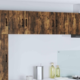 Virtuves Sienas Skapītis 2 Pcs Dūmaka Ozols 60 X 31 X 40 Cm Vidaxl