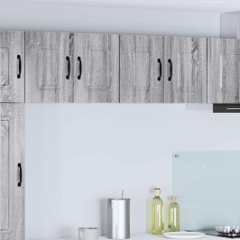 Virtuves Sienas Skapītis 2 Pcs Pelēks Sonoma 60 X 31 X 40 Cm Vidaxl