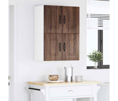 Virtuves Sienas Skapītis Ar Plauktu Brūns Ozols 60 X 31 X 40 Cm Vidaxl