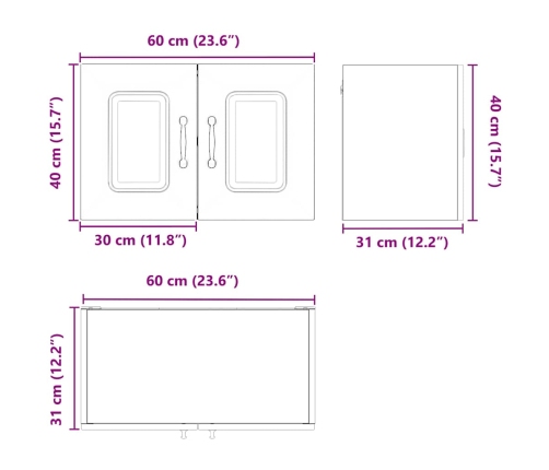 Virtuves Sienas Skapītis Ar Plauktu Brūns Ozols 60 X 31 X 40 Cm Vidaxl