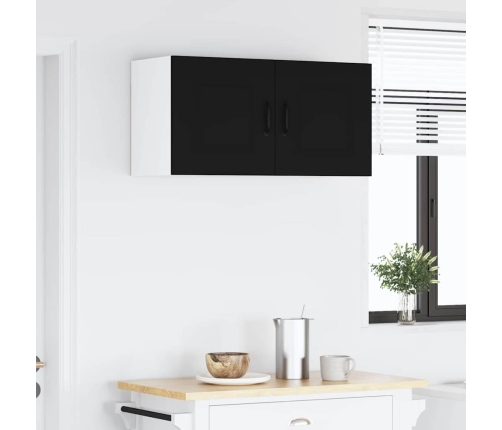 Virtuves Sienas Skapītis Ar Plauktu Melna 80 X 31 X 40 Cm Vidaxl