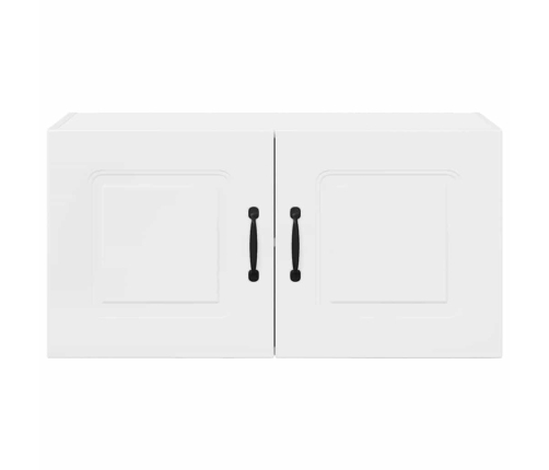 Virtuves Sienas Skapītis Ar Plauktu Augsta Spīduma Baltā Krāsa Vidaxl