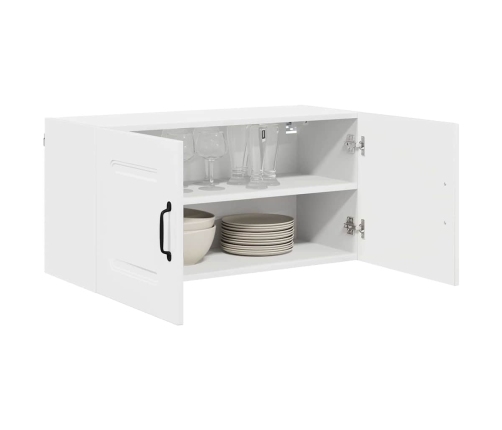 Virtuves Sienas Skapītis Ar Plauktu Augsta Spīduma Baltā Krāsa Vidaxl