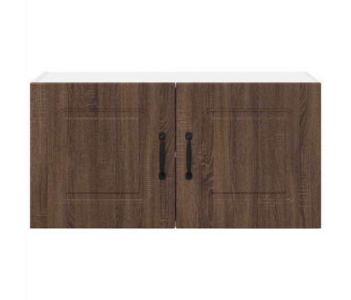 Virtuves Sienas Skapītis Ar Plauktu Brūns Ozols 80 X 31 X 40 Cm Vidaxl