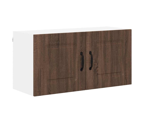 Virtuves Sienas Skapītis Ar Plauktu Brūns Ozols 80 X 31 X 40 Cm Vidaxl