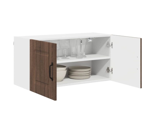 Virtuves Sienas Skapītis Ar Plauktu Brūns Ozols 80 X 31 X 40 Cm Vidaxl