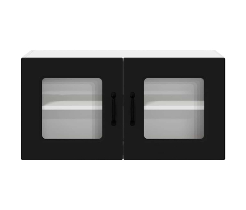 Virtuves Sienas Skapītis Ar Plauktu Melna 80 X 31 X 40 Cm Vidaxl