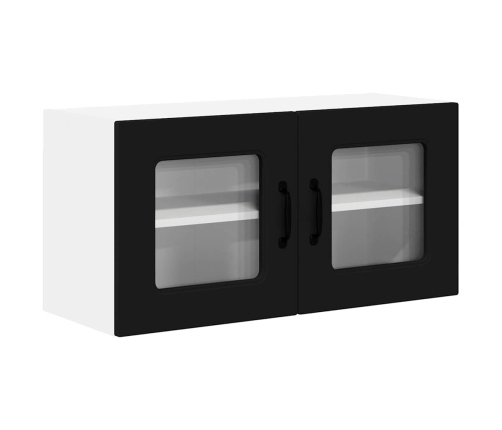 Virtuves Sienas Skapītis Ar Plauktu Melna 80 X 31 X 40 Cm Vidaxl