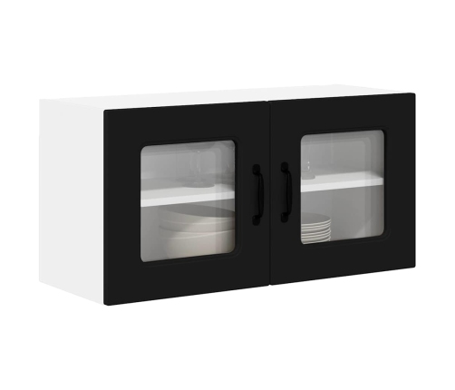 Virtuves Sienas Skapītis Ar Plauktu Melna 80 X 31 X 40 Cm Vidaxl