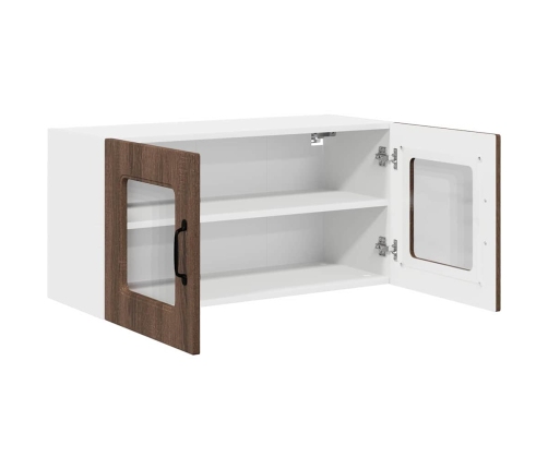 Virtuves Sienas Skapītis Ar Plauktu Brūns Ozols 80 X 31 X 40 Cm Vidaxl