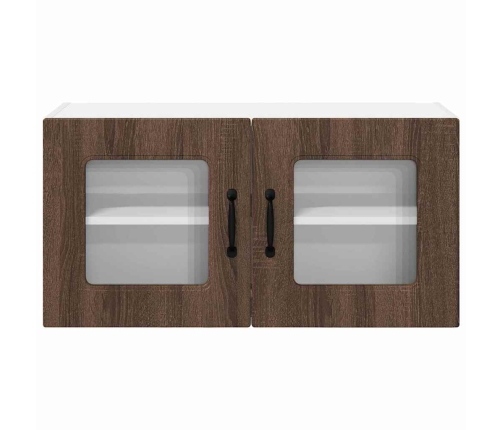 Virtuves Sienas Skapītis Ar Plauktu Brūns Ozols 80 X 31 X 40 Cm Vidaxl