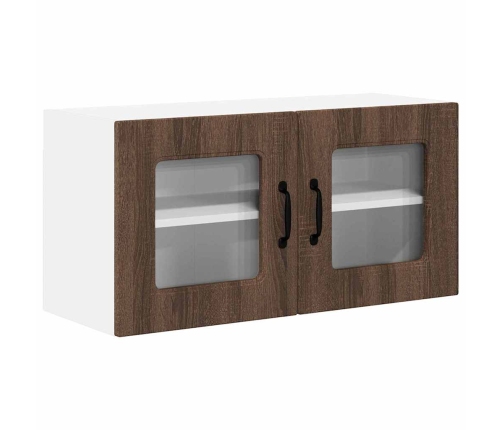 Virtuves Sienas Skapītis Ar Plauktu Brūns Ozols 80 X 31 X 40 Cm Vidaxl