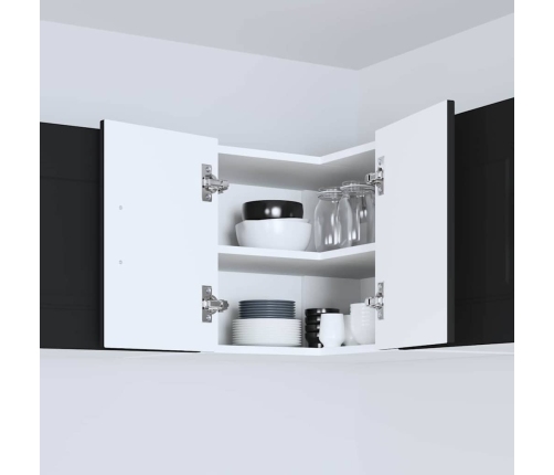 Virtuves Sienas Skapītis Ar Plauktu Melna 57 X 57 X 40 Cm Vidaxl