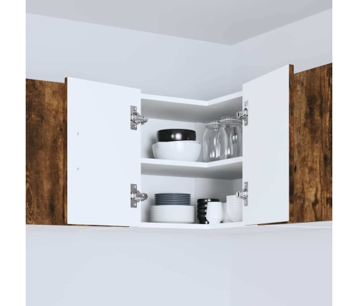 Virtuves Sienas Skapītis Ar Durvīm Dūmaka Ozols 57 X 57 X 40 Cm Vidaxl