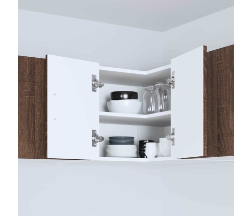 Virtuves Sienas Skapītis Ar Plauktu Brūns Ozols 57 X 57 X 40 Cm Vidaxl