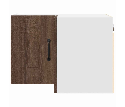 Virtuves Sienas Skapītis Ar Plauktu Brūns Ozols 57 X 57 X 40 Cm Vidaxl