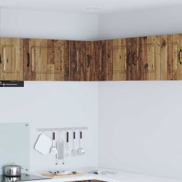 Virtuves Sienas Skapītis Ar Plauktu Vecs Koks 57 X 57 X 40 Cm Vidaxl