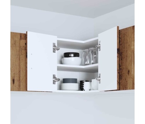 Virtuves Sienas Skapītis Ar Plauktu Vecs Koks 57 X 57 X 40 Cm Vidaxl