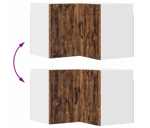 Virtuves Sienas Skapītis Ar Plauktu Vecs Koks 57 X 57 X 40 Cm Vidaxl