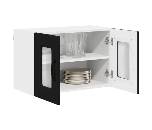 Virtuves Sienas Skapītis Ar Plauktu 2 Pcs Melna 60 X 31 X 40 Cm Vidaxl