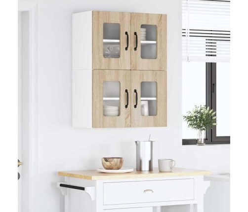 Virtuves Sienas Skapītis 2 Pcs Sonoma Ozols 60 X 31 X 40 Cm Vidaxl