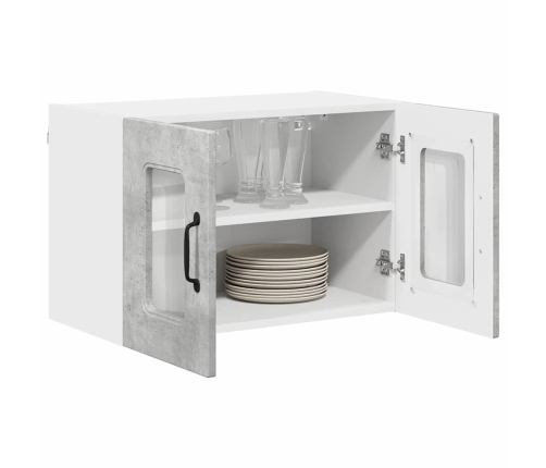 Virtuves Sienas Skapītis 2 Pcs Betona Pelēks 60 X 31 X 40 Cm Vidaxl