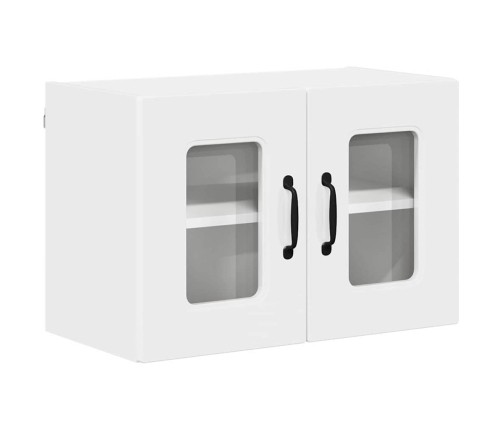 Virtuves Sienas Skapītis Ar Plauktu Augsta Spīduma Baltā Krāsa Vidaxl