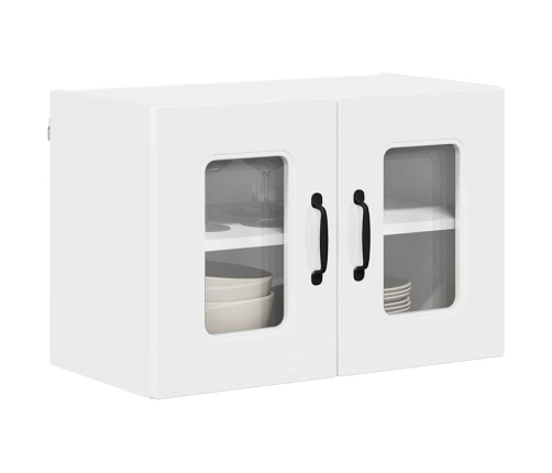 Virtuves Sienas Skapītis Ar Plauktu Augsta Spīduma Baltā Krāsa Vidaxl