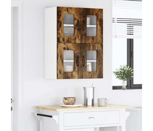 Virtuves Sienas Skapītis 2 Pcs Dūmaka Ozols 60 X 31 X 40 Cm Vidaxl