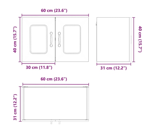 Virtuves Sienas Skapītis Ar Plauktu Brūns Ozols 60 X 31 X 40 Cm Vidaxl