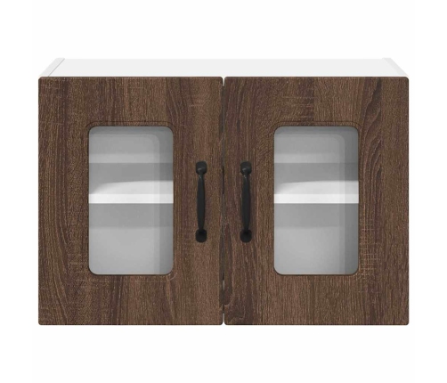 Virtuves Sienas Skapītis 2 Pcs Brūns Ozols 60 X 31 X 40 Cm Vidaxl