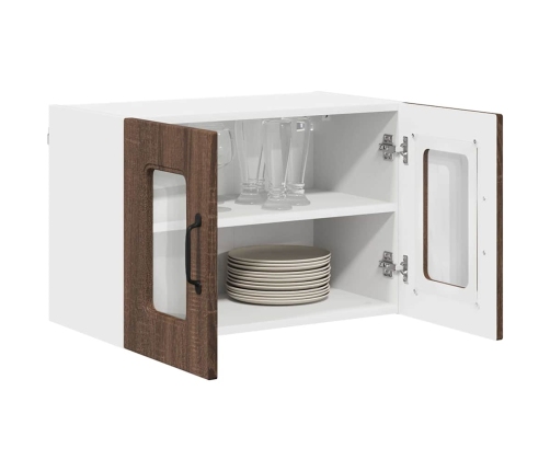 Virtuves Sienas Skapītis 2 Pcs Brūns Ozols 60 X 31 X 40 Cm Vidaxl