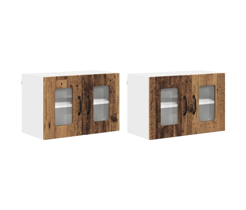 Virtuves Sienas Skapītis 2 Pcs Vecs Koks 60 X 31 X 40 Cm Vidaxl